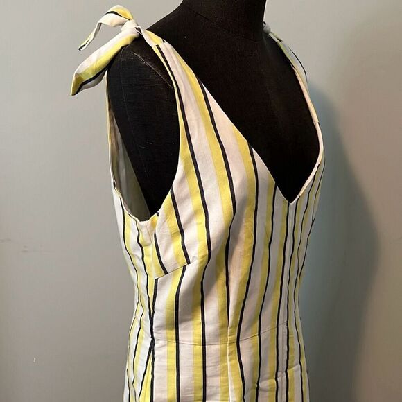 NWT Cupcakes and Cashmere Women's Yellow Marguerite Stripes Sheath Dress Size 10 - Picture 6 of 9